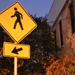 Pedestrian crossing sign