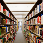Library bookshelves 