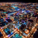 Aerial view of downtown