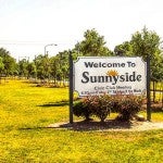 Sign that reads Welcome to Sunnyside