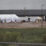 The tent city at Tornillo Port of Entry near El Paso on June 16, 2018. The facility was created to house immigrant children who were separated from their parents when they crossed the border.