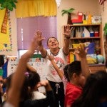 Teacher in classroom