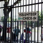Volunteer check-in sign