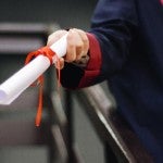 Student receiving diploma