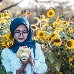 woman with camera