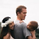 Diverse family with baby