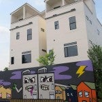 artwork showing townhomes as monsters