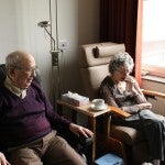 Elder man and woman in an hospital