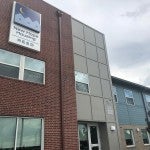 Exterior shot of Reed apartment buildings
