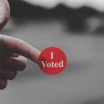 "I voted" sticker
