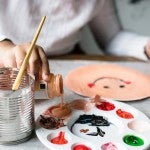 Child painting