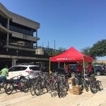 Parked bikes
