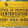 Notice of Gentrification Seattle