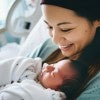 Woman with newborn infant
