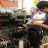 A student works on machinery at Texas State Technical College.