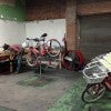 Man fixing a bike share bike