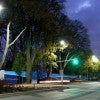 Streetlights on a road Streetlights on a road