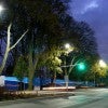 Streetlights on a road