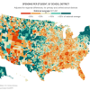 American map of spending per student by school district