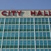 City Hall sign on a building City Hall sign on a building
