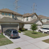 Front yards of suburban houses