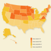 Map of American states ranked Map of American states ranked