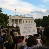 Protesters at the White House over police brutality