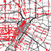 Red dots all over a Houston-area map Red dots all over a Houston-area map