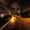 Houston skyline with traffic