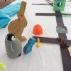 Table with kids' toys on it Table with kids' toys on it
