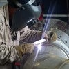 Up close photo of a welder Up close photo of a welder