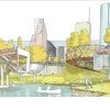 Rendering of Pierce Elevated becoming a park in Houston