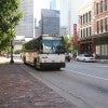 Metro bus in downtown Houston