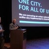 Maurice Cox speaking during a KI Forum