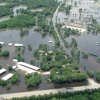 Houston 2015 flooding, aerial view