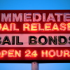 Neon bail bond sign Neon bail bond sign
