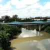 Painted bridge over bayou