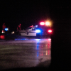 Police lights at night