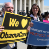 People in support of the ACA at a health care rally 2012