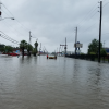 A flooded street