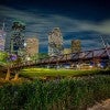 Downtown Houston at night. Image via flickr/Brandon DuBois.