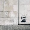 George Floyd on wall in London