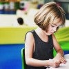 Young girl in school