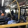 View of the inside of a bus