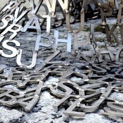 letter sculpture detail