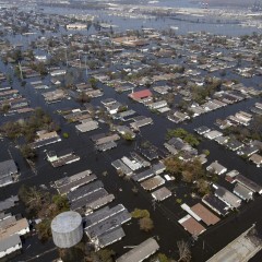 New Orleans flooding, aerial view