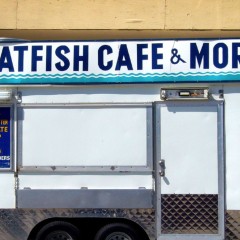 A food truck selling catfish
