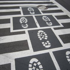 Crosswalk with Hopscotch pattern