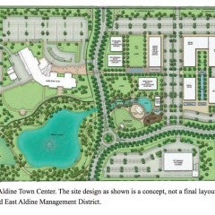 Site plan for East Aldine Town Center